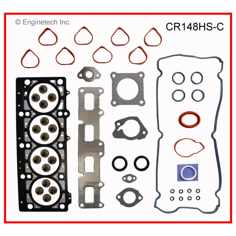 Enginetech CR148HS-CWB Engine Cylinder Head Gasket Set for GMC and Chevrolet Vehicles with Head Bolts