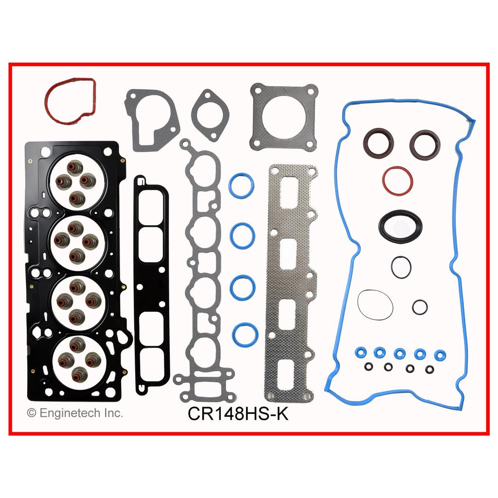 Enginetech CR148HS-KWB Engine Cylinder Head Gasket Set for GMC and Chevrolet Vehicles with Head Bolts
