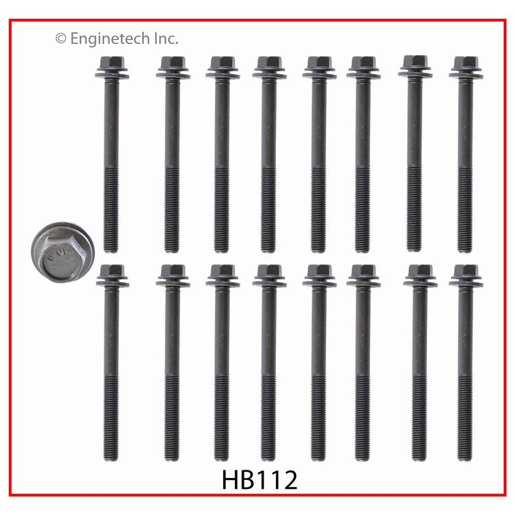 Enginetech CR201HS-BWB Engine Cylinder Head Gasket Set for GMC and Chevrolet Vehicles with Head Bolts