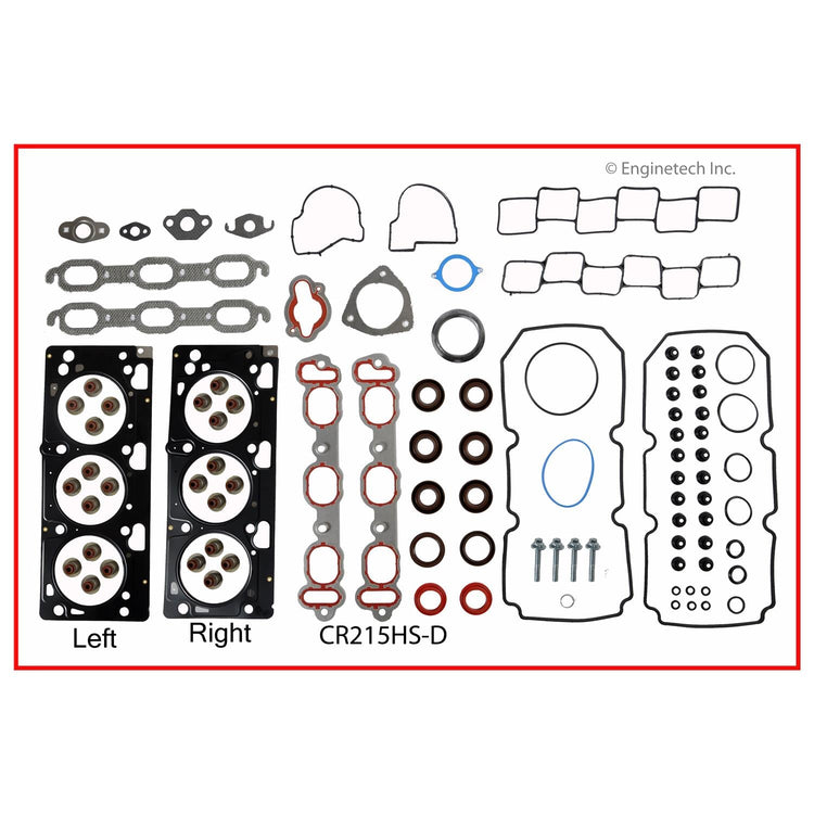 Enginetech CR215HS-DWB Engine Cylinder Head Gasket Set for GMC and Chevrolet Vehicles with Head Bolts