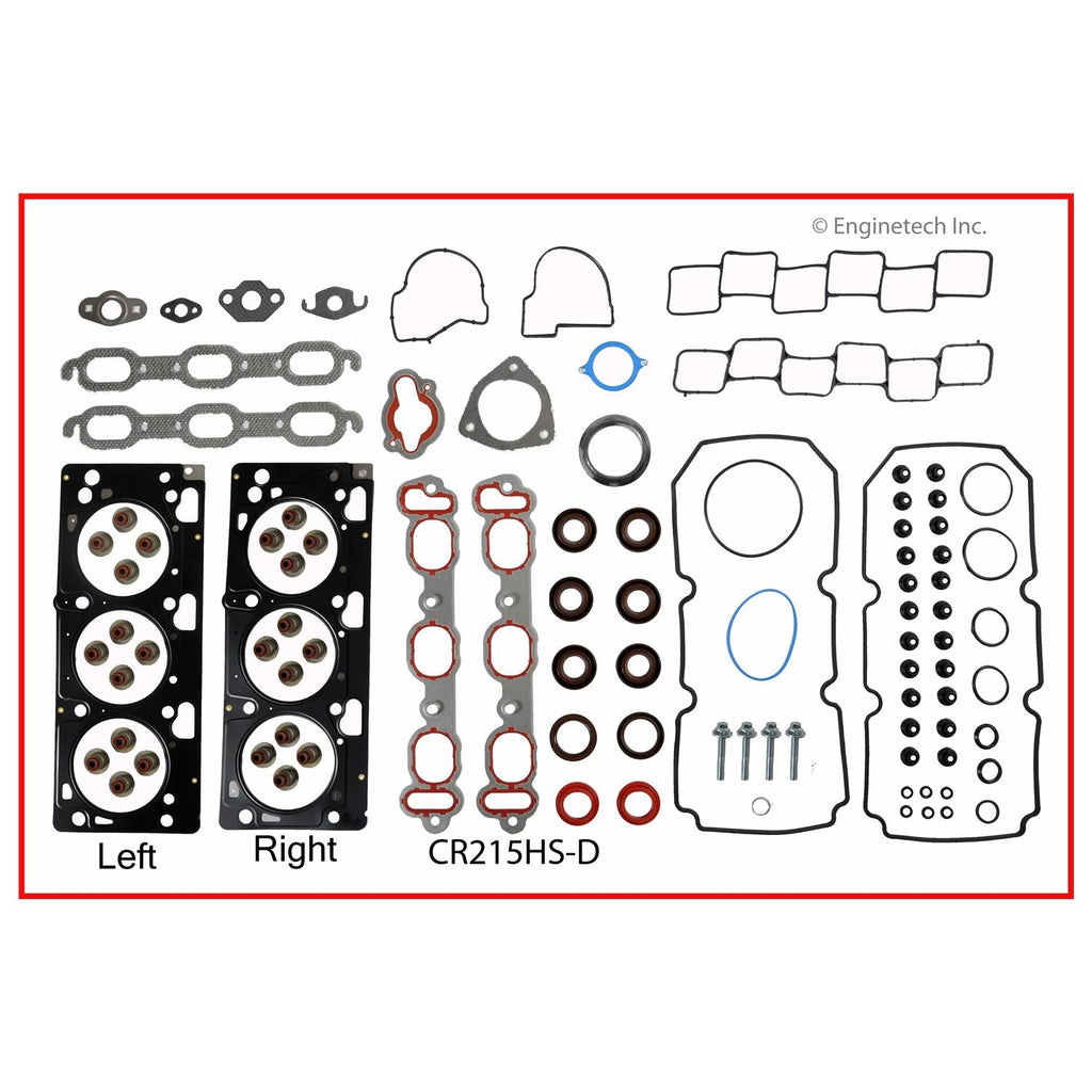 Enginetech CR215K-5 Engine Full Gasket Set for Dodge and Chrysler Cars and Trucks