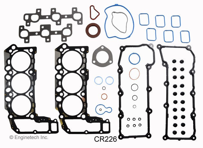 Enginetech CR226 Rebuilders Engine Full Gasket Set for Dodge and Chrysler Vehicles