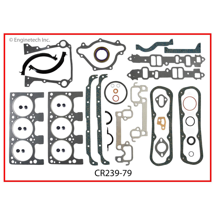 Enginetech CR239-79 Engine Full Gasket Set for Dodge and Chrysler Cars and Trucks
