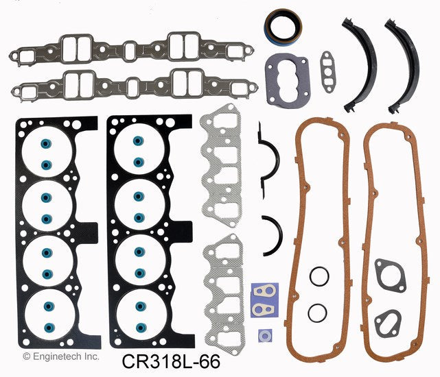 Enginetech Engine Full Gasket Set CR318L-66 for Dodge and Chrysler Cars and Trucks