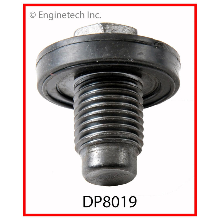 Enginetech DP8019 Engine Oil Pan Oil Drain Plug with Rubber Flange Gasket