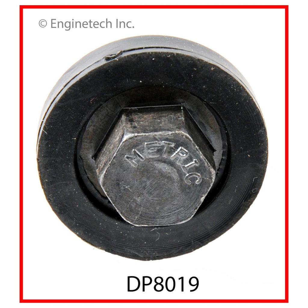 Enginetech DP8019 Engine Oil Pan Oil Drain Plug with Rubber Flange Gasket
