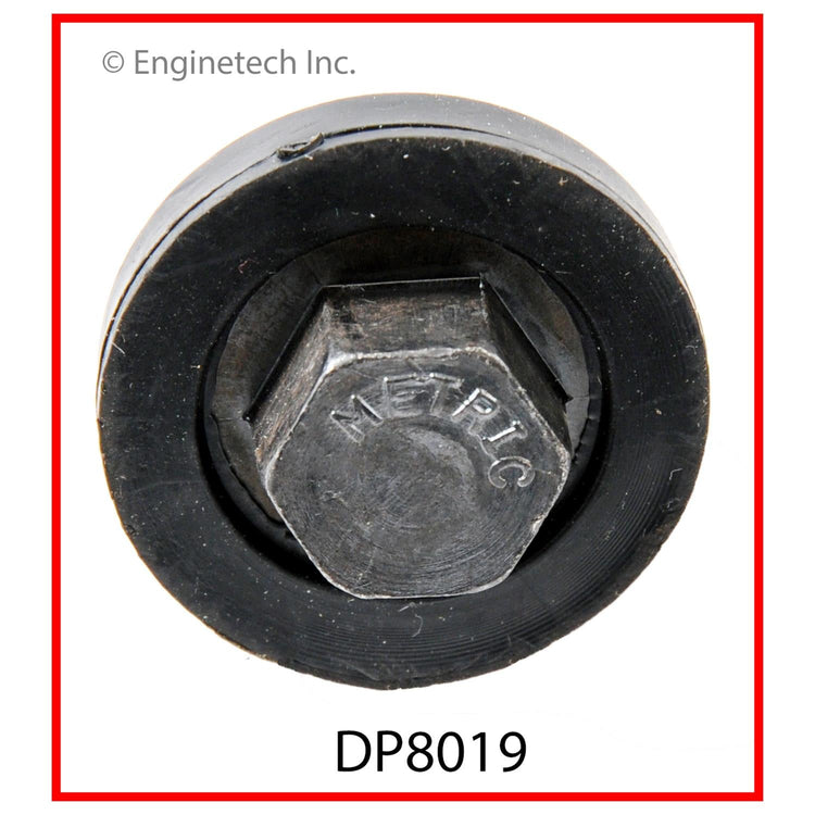 Enginetech DP8019 Engine Oil Pan Oil Drain Plug with Rubber Flange Gasket
