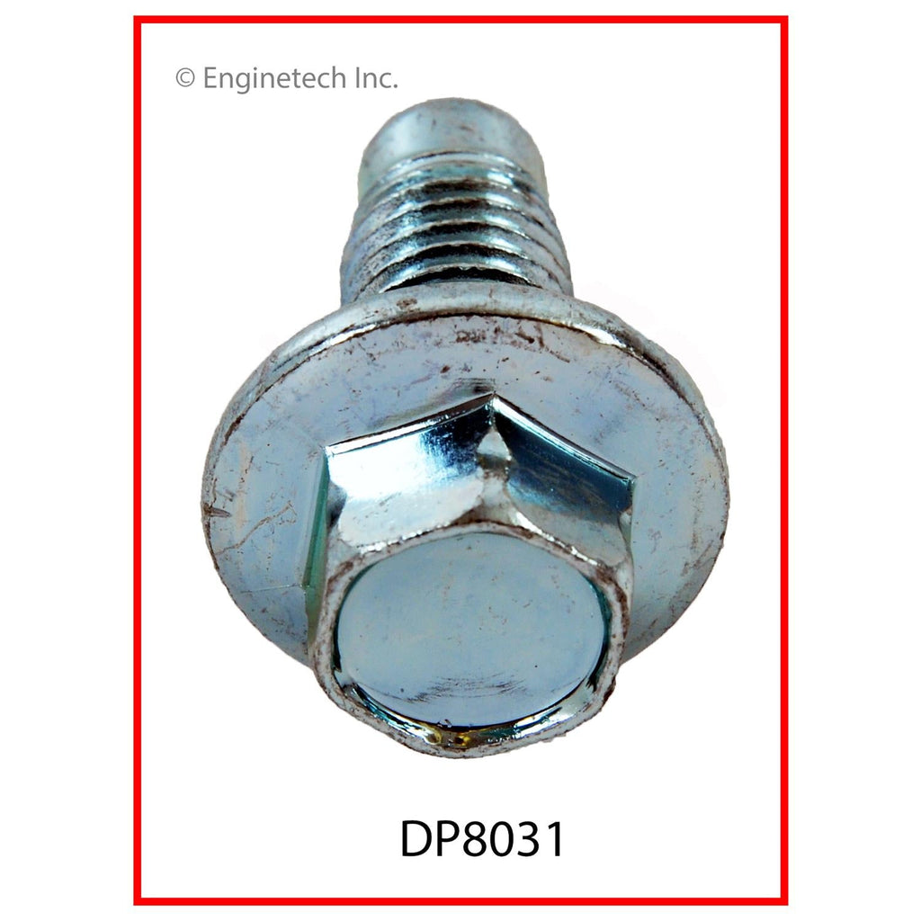Enginetech DP8031 Engine Oil Pan Oil Drain Plug with Rubber Flange Gasket