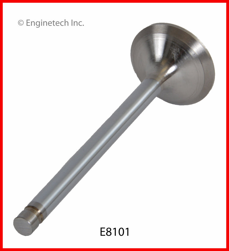 Enginetech E8101 Engine Exhaust Valve with Oversized Stem and Head for Chevrolet and GMC Trucks