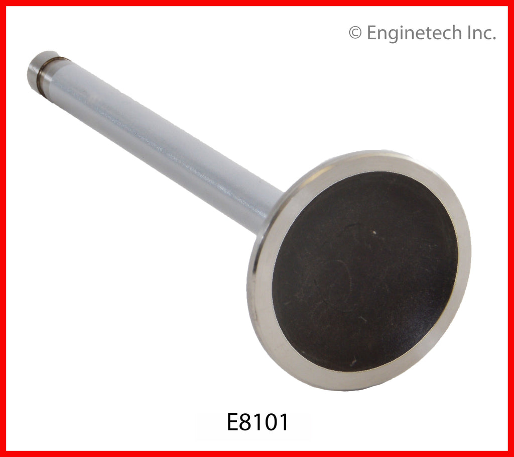 Enginetech E8101 Engine Exhaust Valve with Oversized Stem and Head for Chevrolet and GMC Trucks