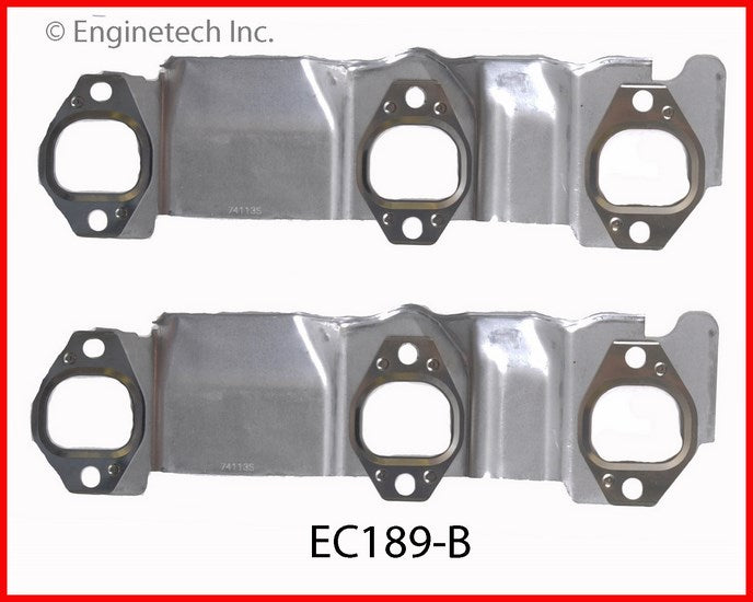 Enginetech EC189-B Exhaust Manifold Gasket for Chevrolet and GMC Cars and Trucks
