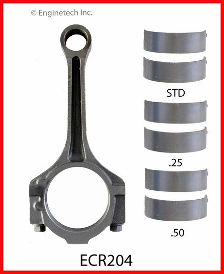 Enginetech ECR204 Remanufactured Single Engine Connecting Rod with Bolts for Ford and Mercury Vehicles