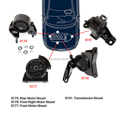 New Engine Motor & Trans Mount Kit for 93-97 Geo Toyota Corolla Prizm 1.6L DOHC