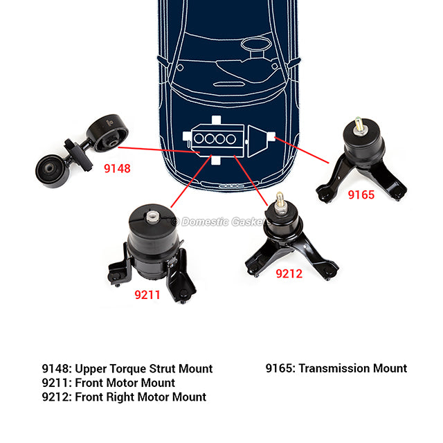 New Engine Motor & Trans Mount Kit 4PCS for 02-06 Toyota Camry 2.4L L4 DOHC 16v