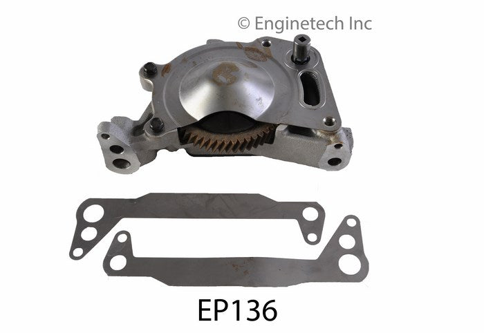 Enginetech EP136 Engine Oil Pump with Gasket for Buick Skylark, Chevrolet Beretta, and Oldsmobile Achieva