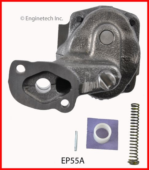 Enginetech EP55A Engine Oil Pump with Gasket – Gear Drive, Cast Iron Housing