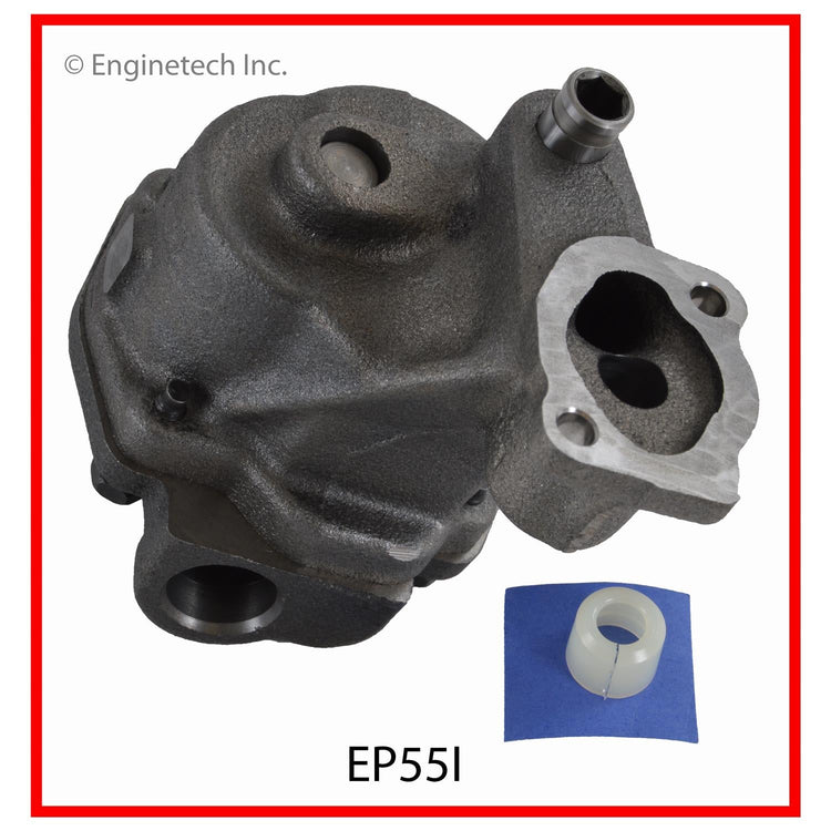 Enginetech EP55I Engine Oil Pump with Gasket – Gear Drive Shaft, Cast Iron Housing