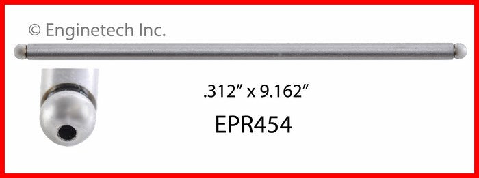 Enginetech EPR454 Engine Push Rod Set - 4 Pack for Chevrolet C1500 and C2500 (1991-1995 Models)