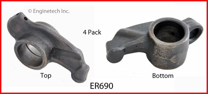 Enginetech ER690 Engine Rocker Arm 4 Pack for Domestic and Import Engines