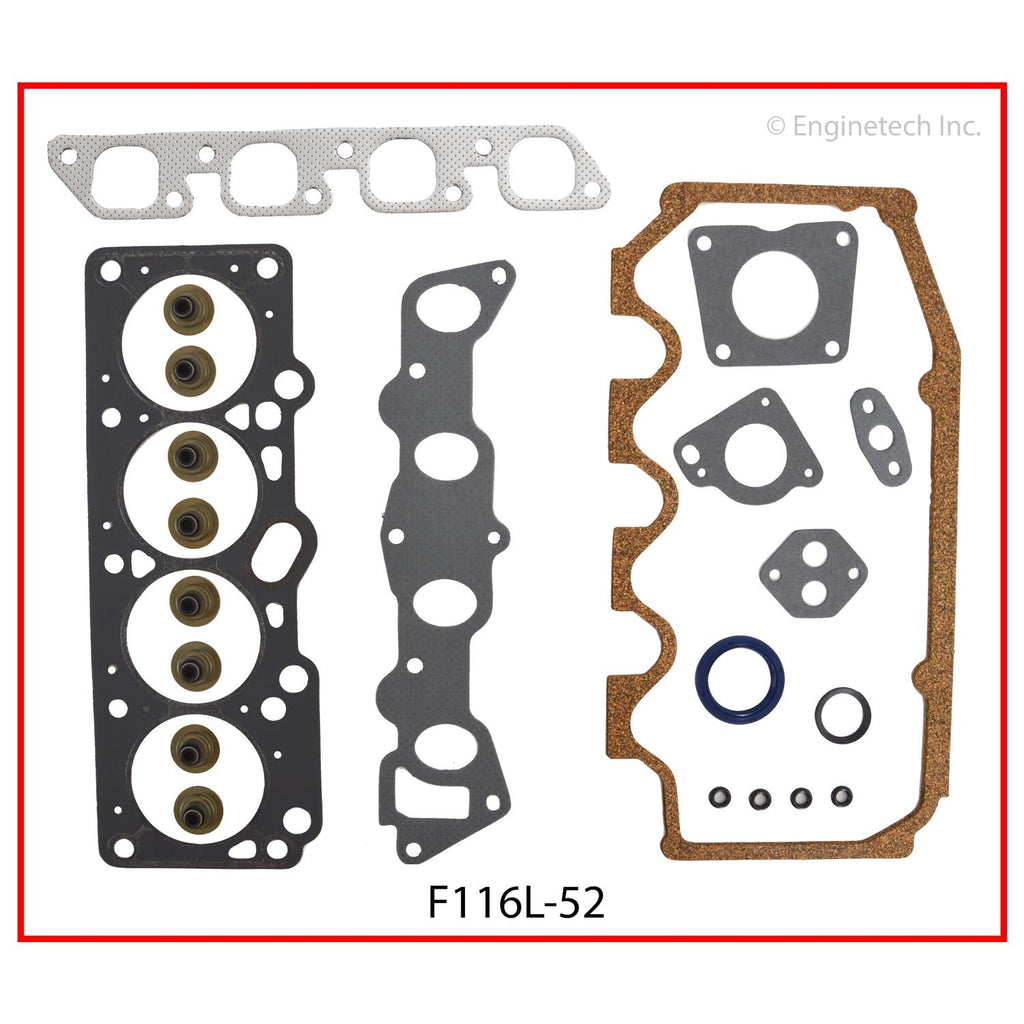 Enginetech F116L-52 Engine Full Gasket Set for Ford and Mercury Vehicles
