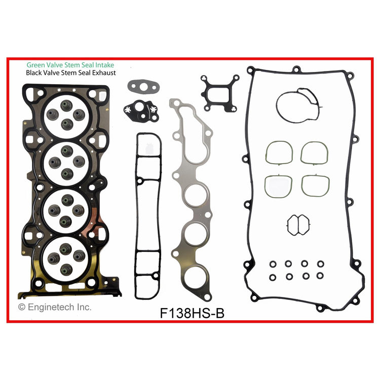 Enginetech F138HS-BWB Engine Cylinder Head Gasket Set for Ford and Mazda Vehicles with Head Bolts
