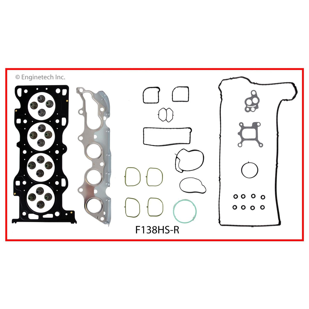 Enginetech F138HS-RWB Engine Cylinder Head Gasket Set for Ford and Mazda Vehicles with Head Bolts