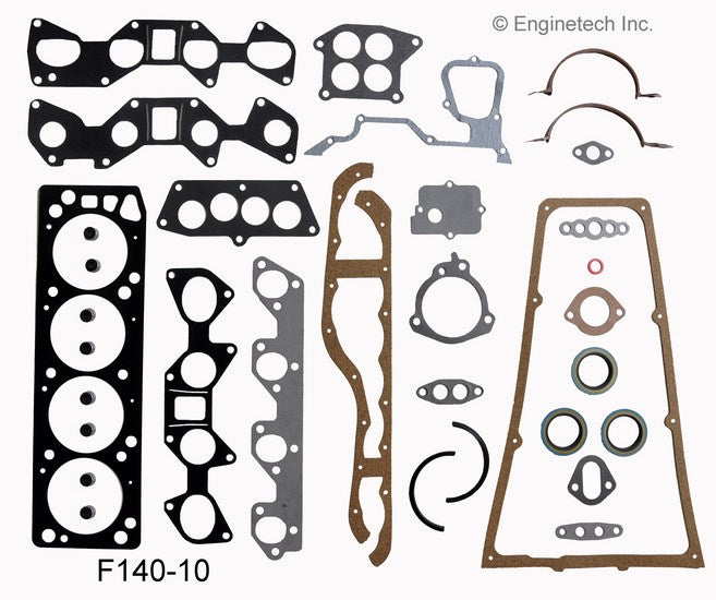 Enginetech F140-10 Engine Full Gasket Set for Ford Car and Truck
