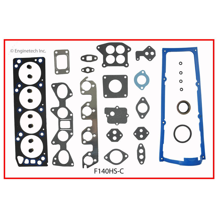 Enginetech F140HS-CWB Engine Cylinder Head Gasket Set for Ford Cars and Trucks with Head Bolts