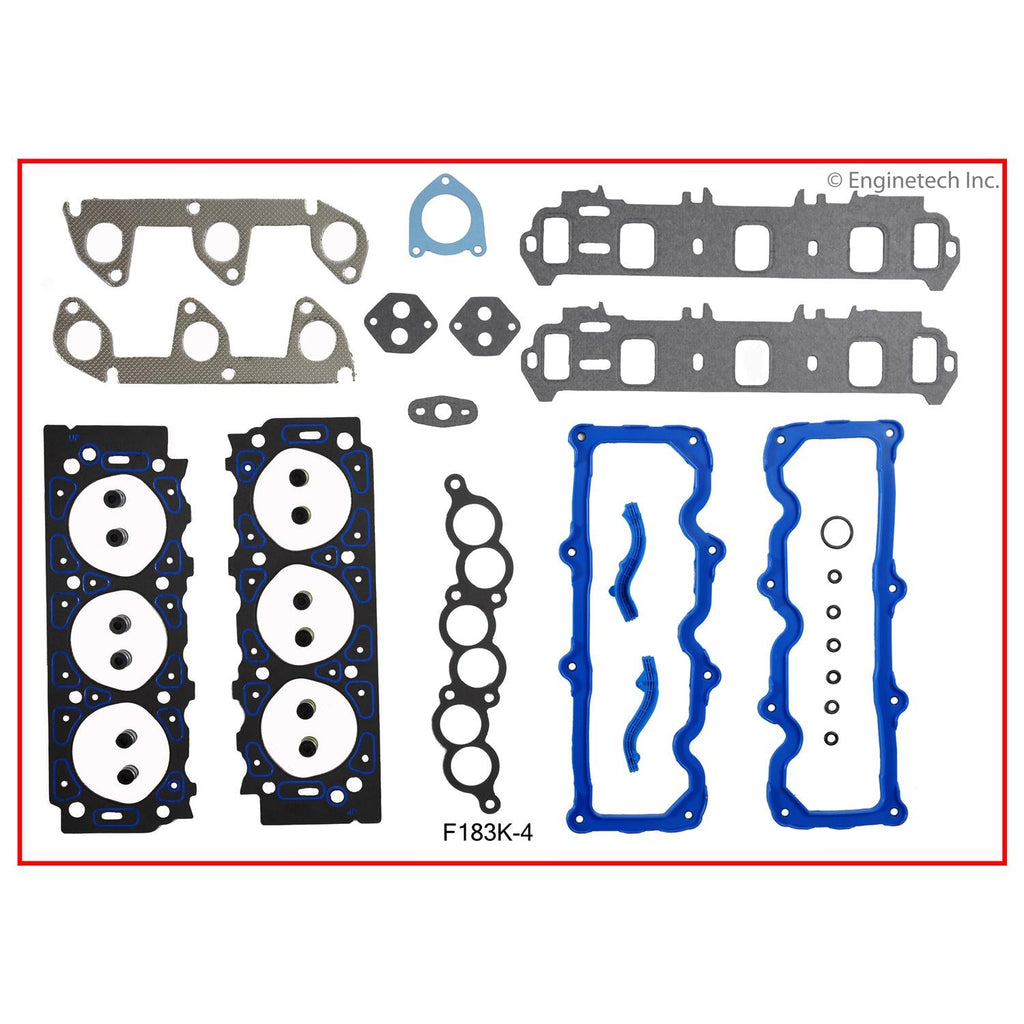 Enginetech F183K-4 Engine Full Gasket Set for Ford Car and Truck