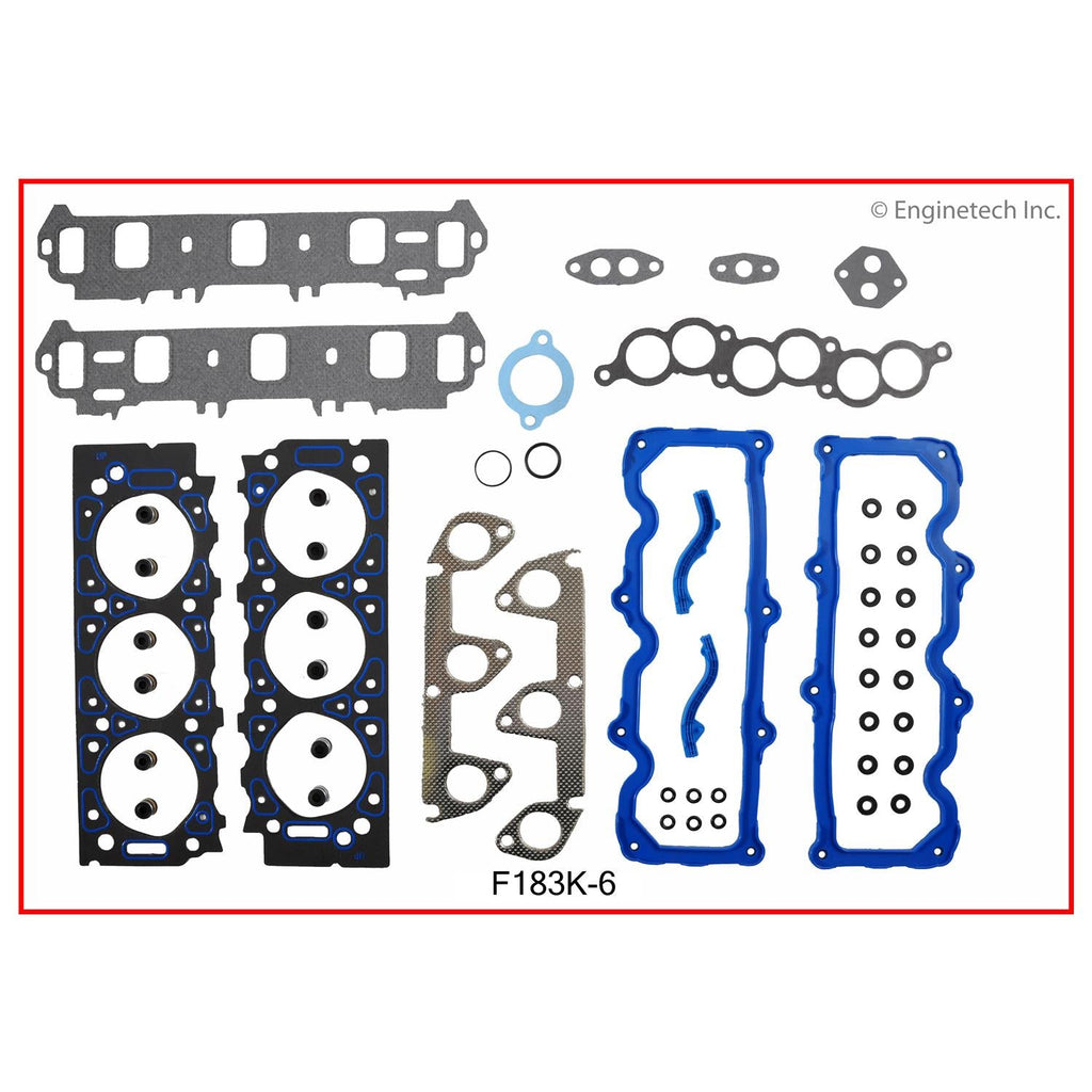 Enginetech F183K-6 Engine Full Gasket Set for 1990 Ford Aerostar