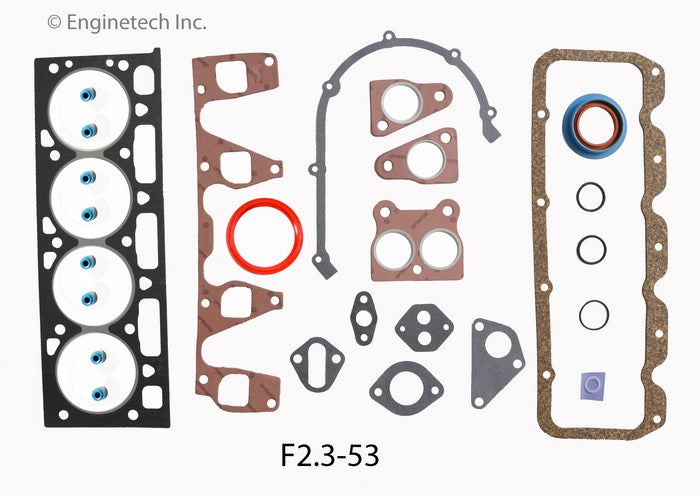 Enginetech F2.3-53 Engine Full Gasket Set for Ford and Mercury Vehicles