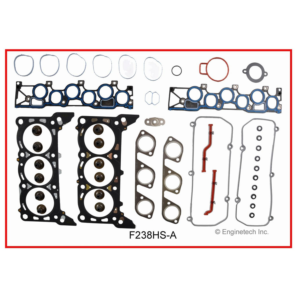 Enginetech F238HS-AWB Engine Cylinder Head Gasket Set for Ford Freestar with Head Bolts
