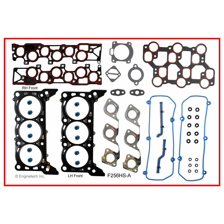 Enginetech F256HS-AWB Engine Cylinder Head Gasket Set for Ford Cars and Trucks with Head Bolts