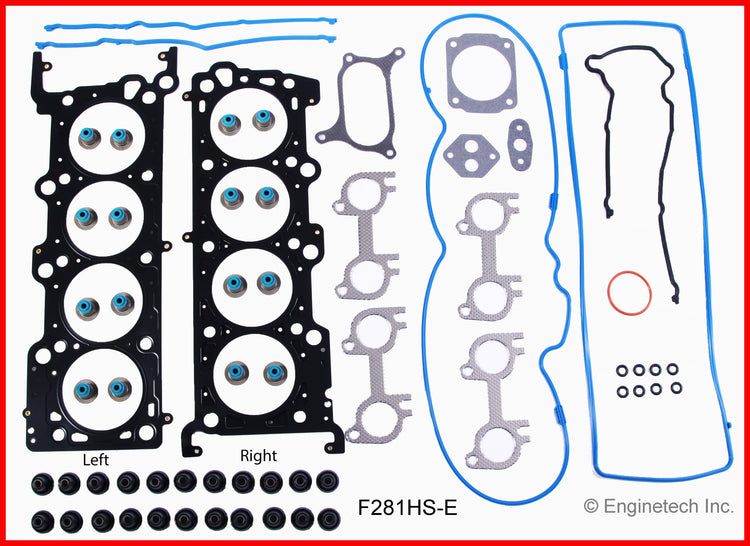 Enginetech F281HS-EWB Engine Cylinder Head Gasket Set for Ford Cars and Trucks