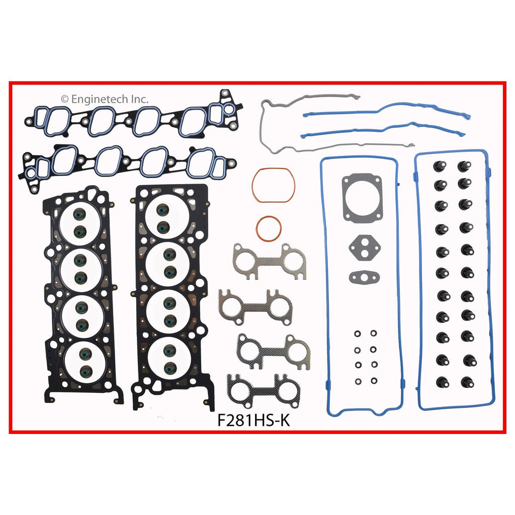 Enginetech F281HS-KWB Engine Cylinder Head Gasket Set for Ford Cars and Trucks