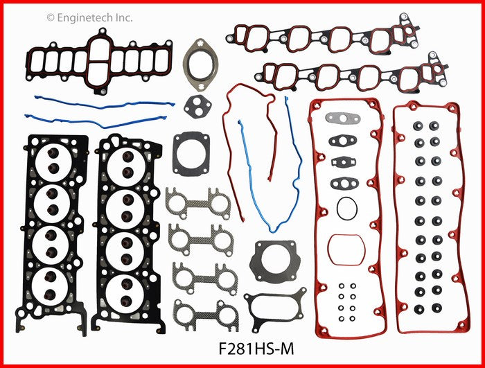 Enginetech F281HS-M Engine Cylinder Head Gasket Set for Ford Cars and Trucks