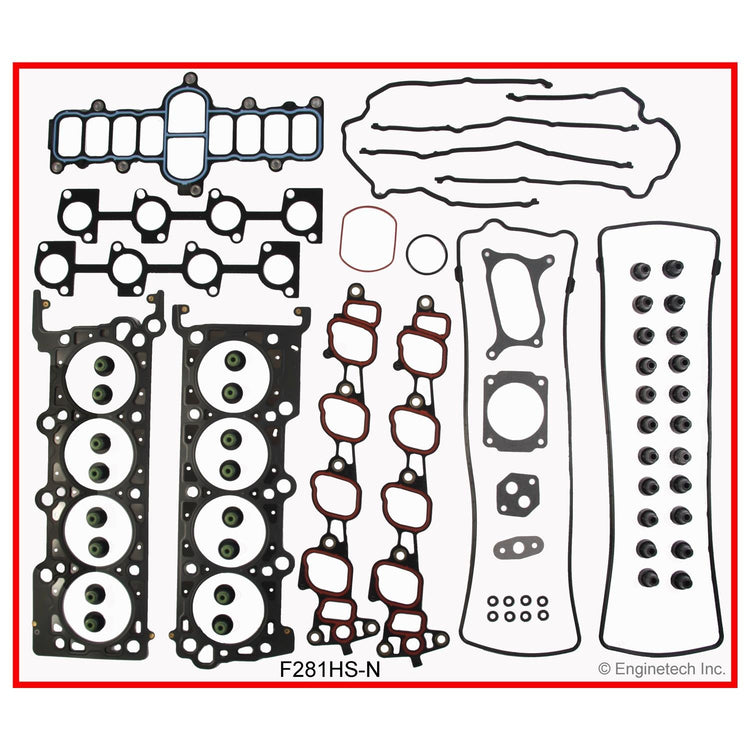 Enginetech F281HS-NWB Engine Cylinder Head Gasket Set for Ford Cars and Trucks with Head Bolts