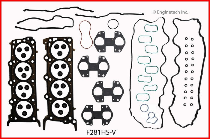 Enginetech F281HS-V Engine Cylinder Head Gasket Set for Ford Mustang and Avanti