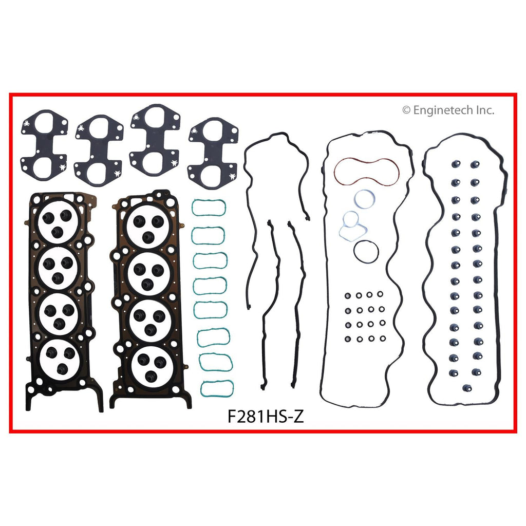 Enginetech F281HS-ZWB Engine Cylinder Head Gasket Set for Ford Mustang and Truck