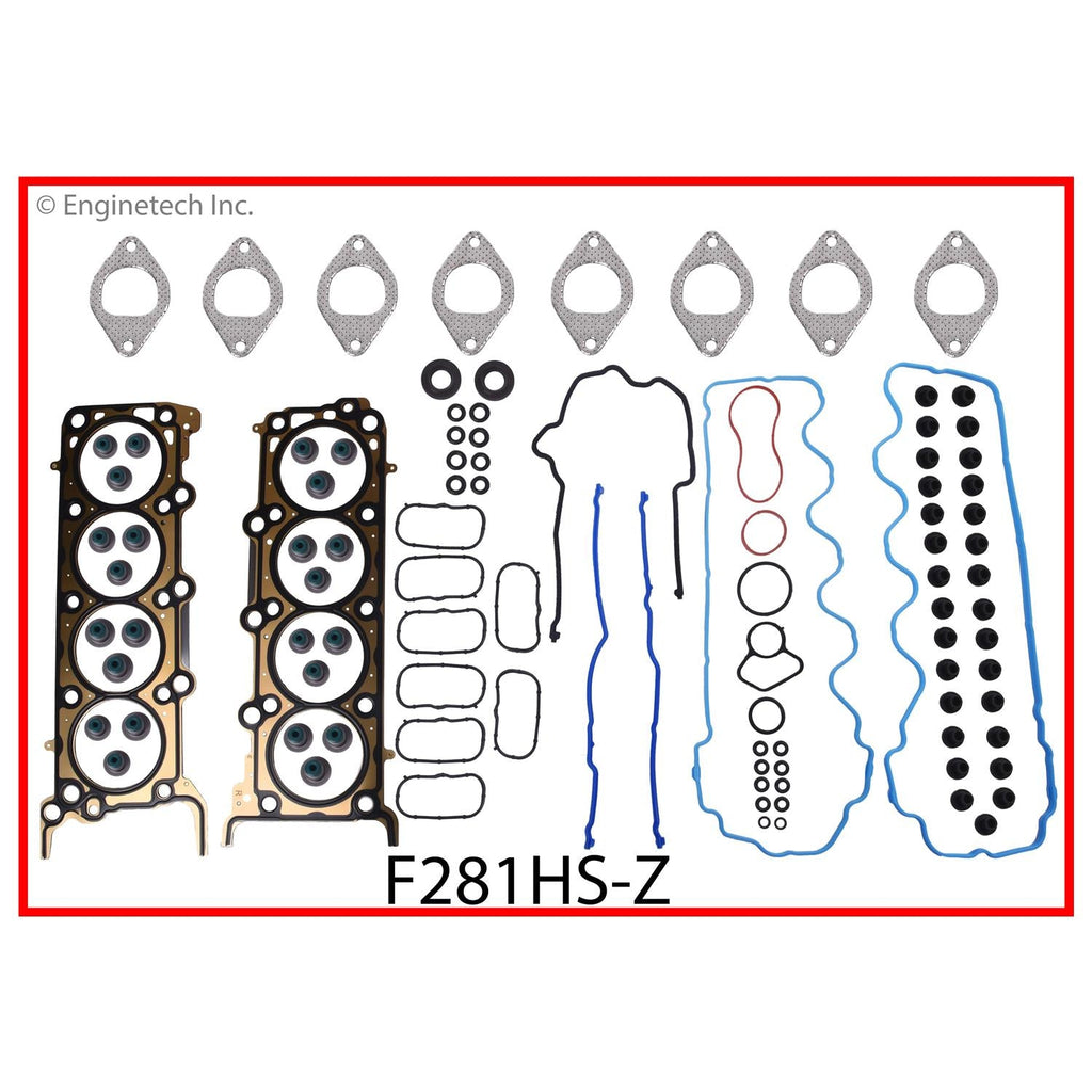 Enginetech F281HS-Z Engine Cylinder Head Gasket Set for Ford Mustang 2007-2008