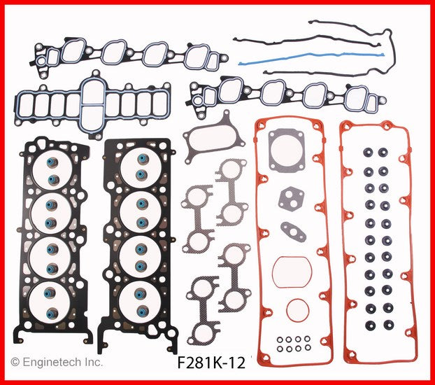 Enginetech F281K-12 Engine Full Gasket Set for Ford Cars and Trucks