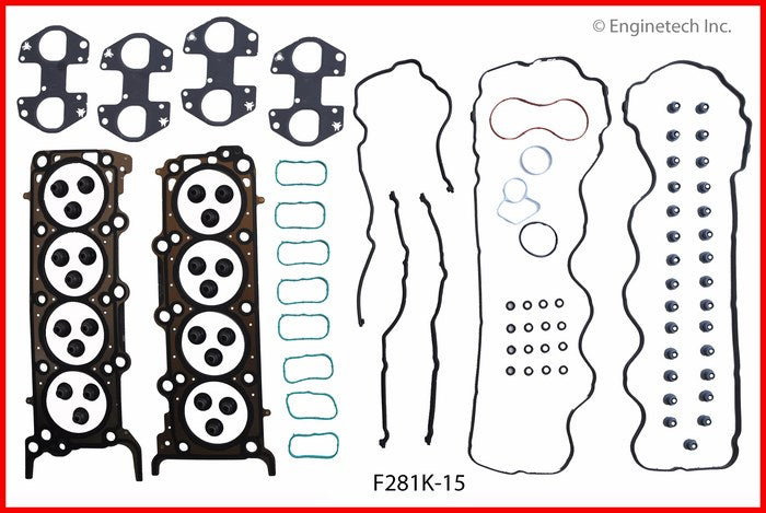 Enginetech F281K-15 Engine Full Gasket Set for Ford Mustang and Truck