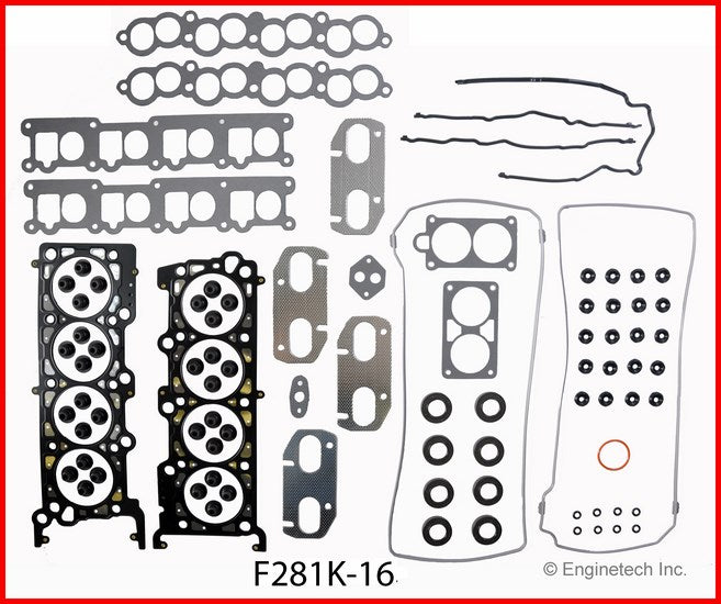 Enginetech F281K-16 Engine Full Gasket Set for Ford 1993-1994 Lincoln Mark VIII