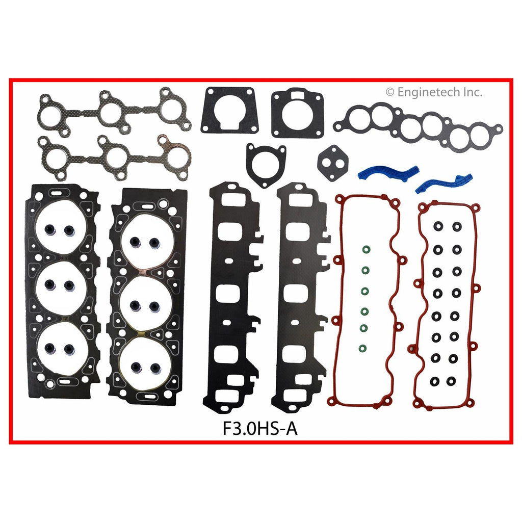 Enginetech F3.0HS-A Engine Cylinder Head Gasket Set for Ford Cars and Trucks