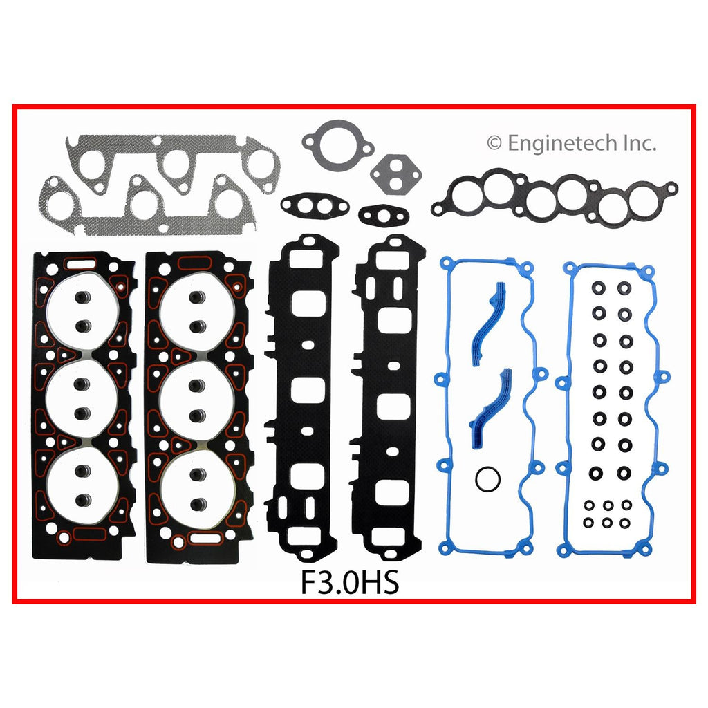 Enginetech F3.0HS-WBA Engine Cylinder Head Gasket Set for Ford and Mazda Vehicles