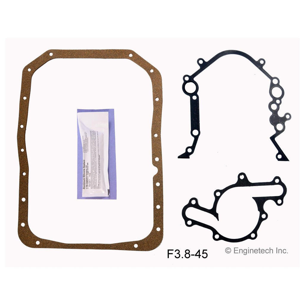 Enginetech F3.8-45 Engine Full Gasket Set for Ford Cars and Trucks
