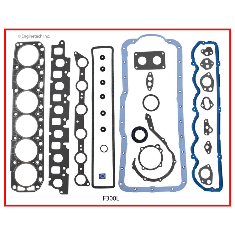 Enginetech F300L Rebuilders Engine Full Gasket Set for Ford Bronco and E-150 Econoline