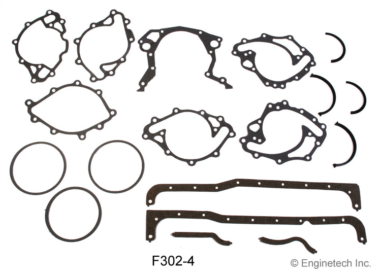 Enginetech F302-4 Engine Full Gasket Set for Ford Cars and Trucks