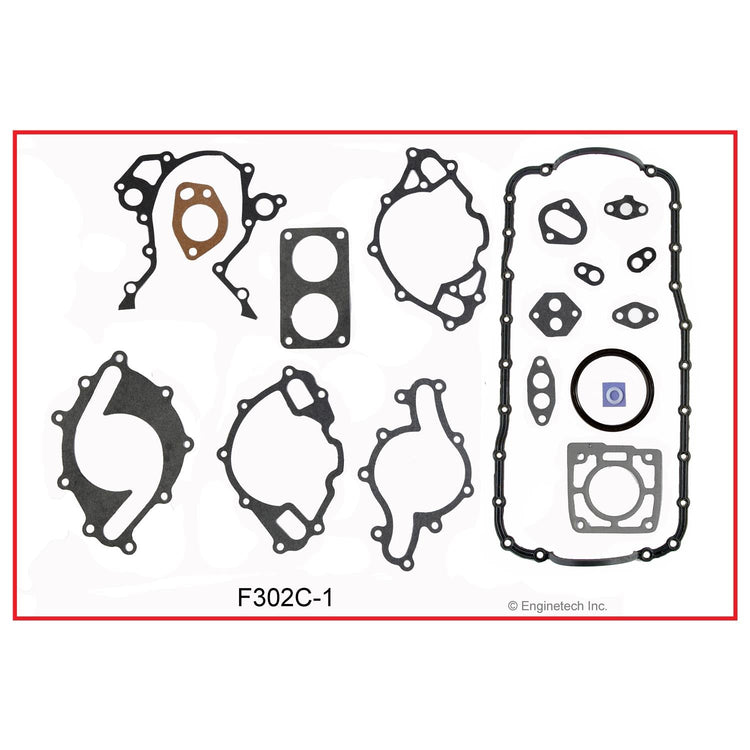 Enginetech F302C-1 Engine Full Gasket Set for Ford Car and Truck