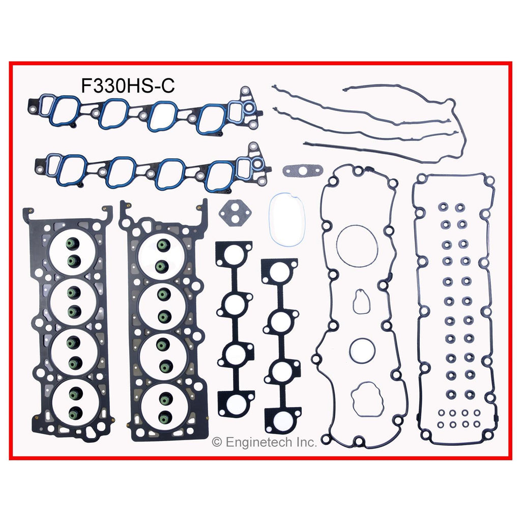 Enginetech F330HS-CWB Engine Cylinder Head Gasket Set for Ford Cars and Trucks with Head Bolts